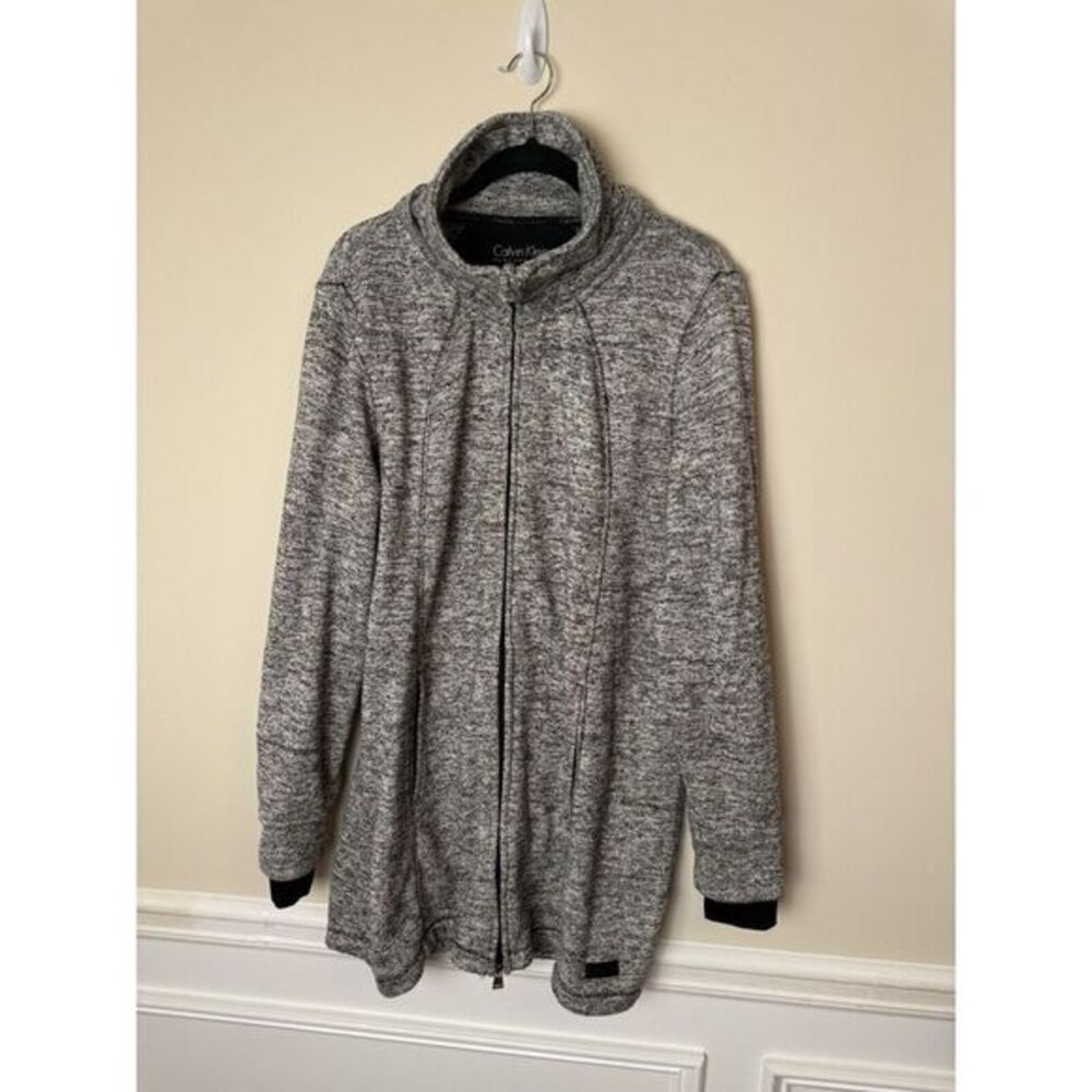 Calvin‎ Klein Men's Windbreaker Full Zip Hooded Elastic Sleeve Lightweight